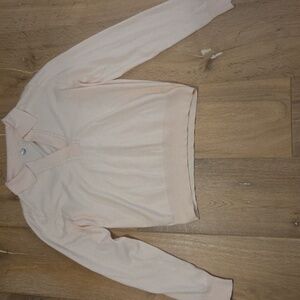 Margaret O'Leary Light Blush Pink Silk Blend Long Sleeve Sweater XS